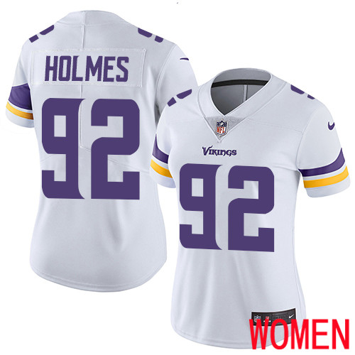 Minnesota Vikings #92 Limited Jalyn Holmes White Nike NFL Road Women Jersey Vapor Untouchable